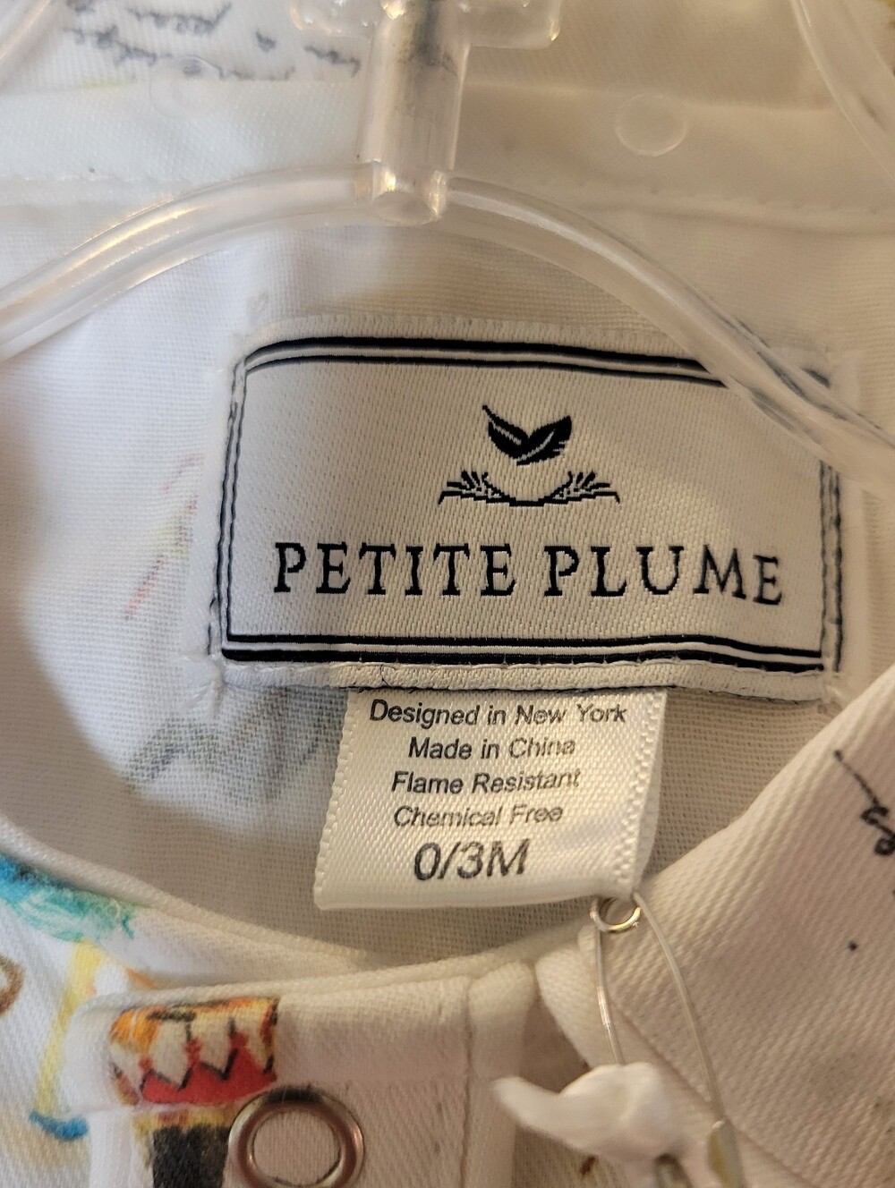 Petite Plume Baby’s Twill Cambridge Romper in 12 Days of Christmas - Picture 7 of 7